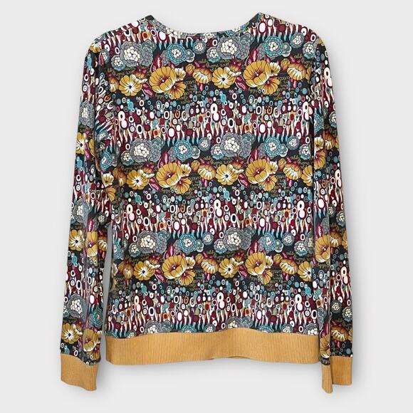 OILILY floral multicolor full button cardigan style top size large boho fall - Picture 2 of 6